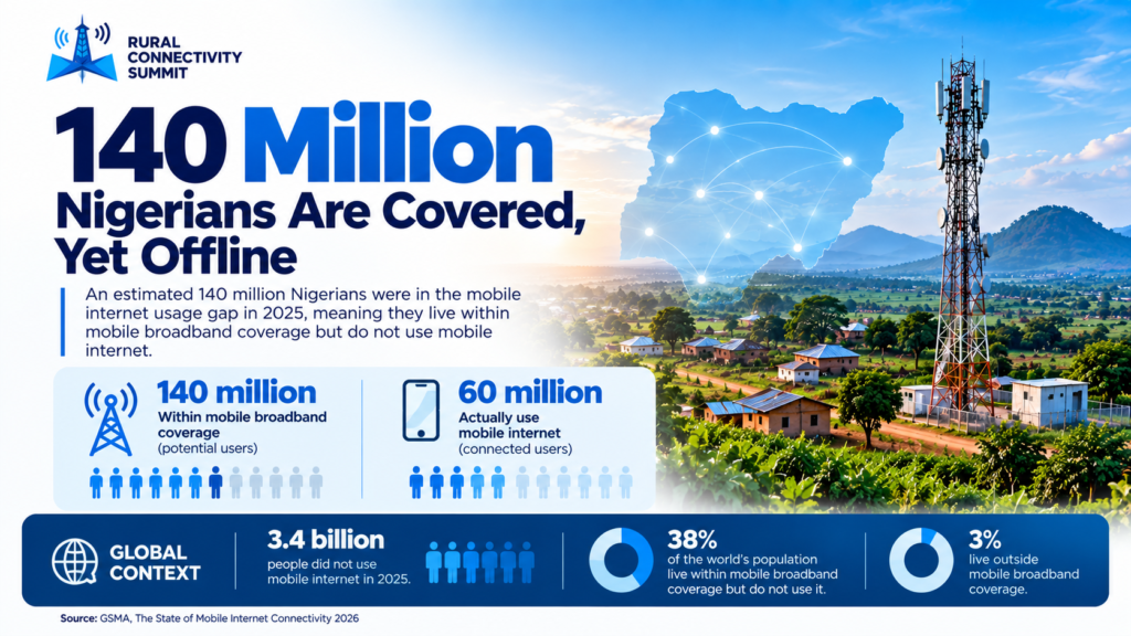 Nigeria’s 140m Connectivity Paradox – Covered by Mobile Networks, Still Offline